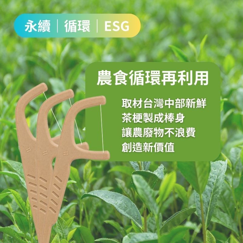 【微笑海龜】茶纖維牙線棒